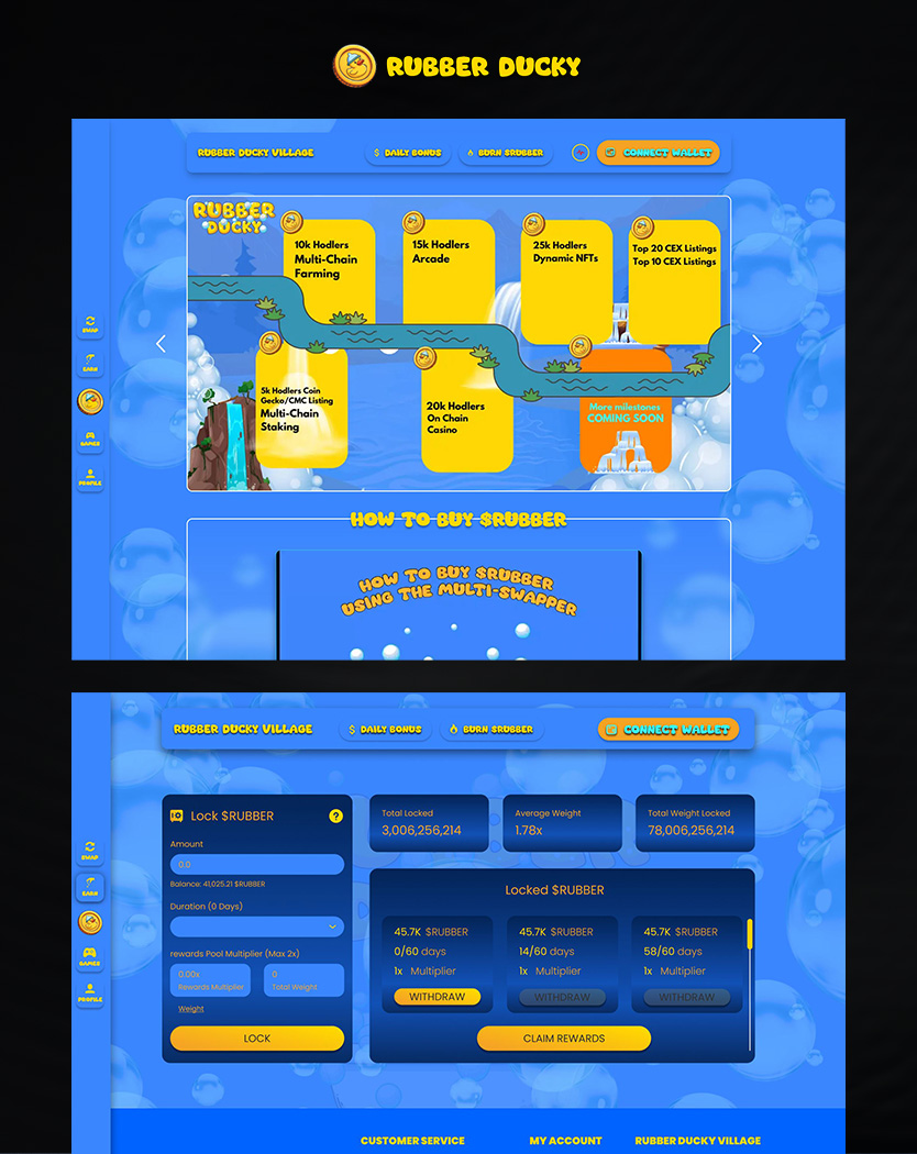 Rubber Ducky crypto project design by web3uiux